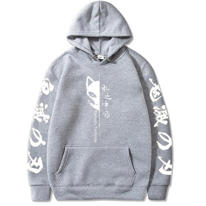 Худи Камадо Тандзиро Японская Анимация Мужской Женский Харадзюку Пуловер Уличная Одежда Унисекс Плюшевый Свитер