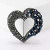 Модный декоративный драгоценный камень в форме сердца, дамский темперамент, стильный полый бриллиантовый набор, милая брошь, брошь