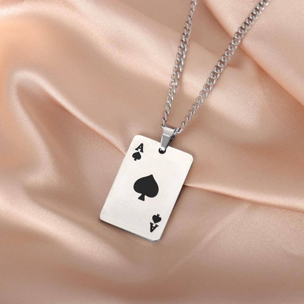 Тренд Нержавеющая сталь Прямоугольные пики Подвеска Шарм Мужское ожерелье Рождественский подарок Подарок на День святого Валентина Ювелирные изделия Аксессуары