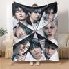 Stray Kids Theme Printed Blanket - Perfect for Couch, Bed, Travel & Outdoor Use | Machine Washable, Cozy & Durable.