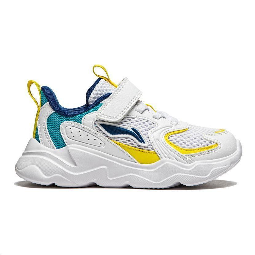 Li Ning Kids Sports Trend Низкие повседневные туфли Детские повседневные туфли Белый Синий Желтый YKNU038-1