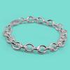 Hot Fine 925 Sterling Silver Romantic Link Chain Bracelet & Bangle For Women Vintage Punk Rock Charm Fashion Designer Jewelry
