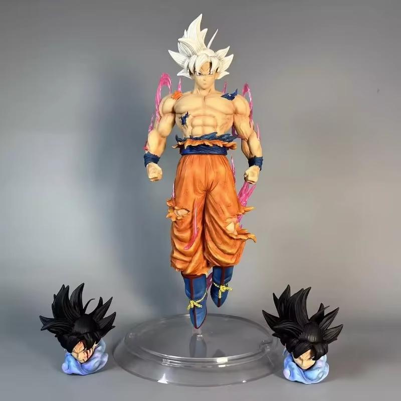 35CM Figure Son Goku Kakarotto Bejita Yonsei Three Heads Anime Figures PVC Statue Model Action Figurine Gift Toy