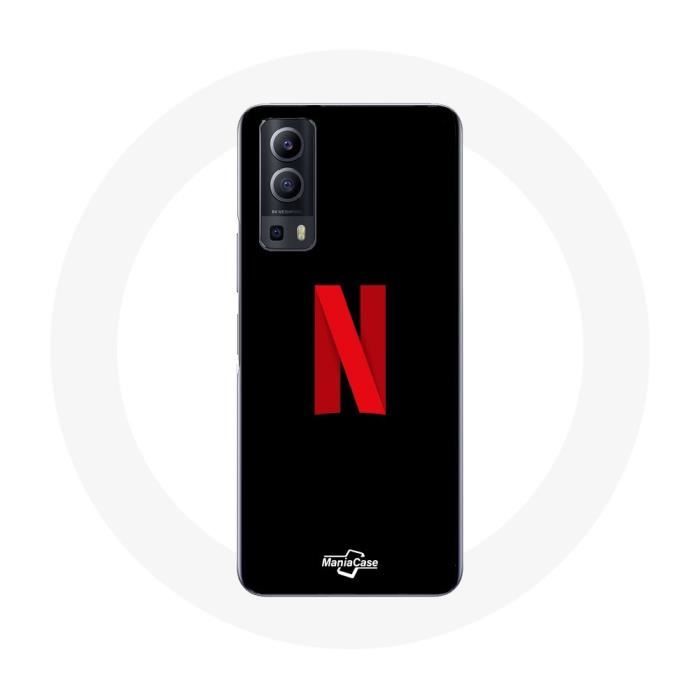 Coque - Maniacase - Vivo Y72 - Logo Netflix - Souple - Noir/Rouge