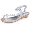 Fashion Rome Womens Sandals 2019 Summer Newest Sandals Peep Toe Female Flat Sandals Rhinestone Bohemian Wedges Shoes