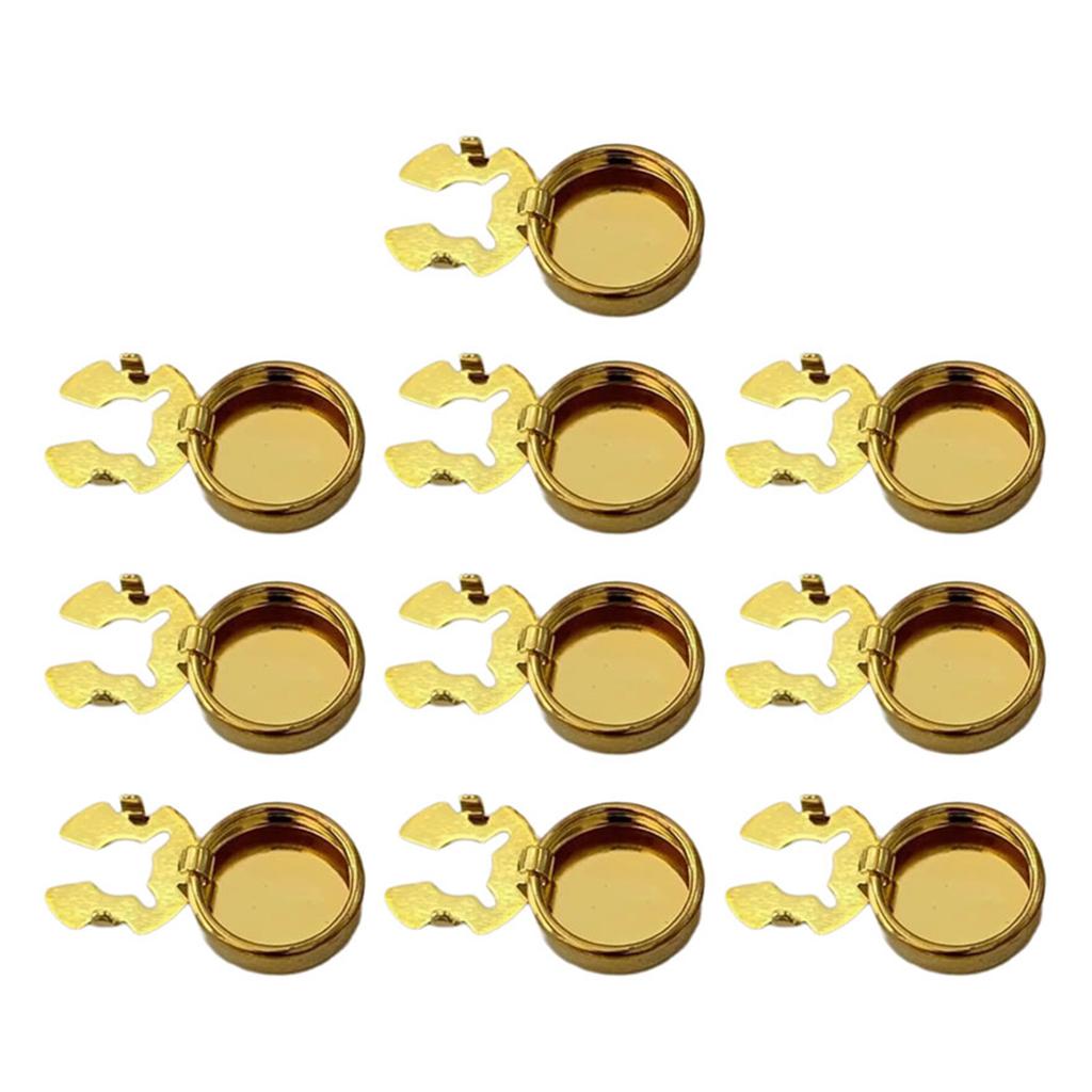 10pcs Brass Round Cuff Button Cover Cuff Links for Wedding Formal Shirt Mens Formal Button Covers Imitation Cufflinks