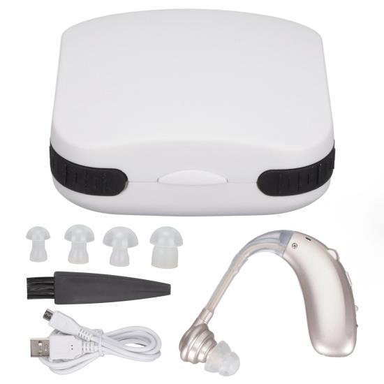 Hearing Aids USB Rechargeable 6 Level Volume Wireless Sound Amplifier for Left Right Ear