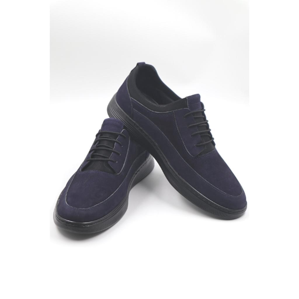 Мужская ультраудобная и легкая повседневная обувь из натурального нубука черного цвета