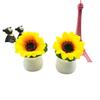 Artificial Small Sunflower Plant Potted Plant Bonsai For Home Decor Flower