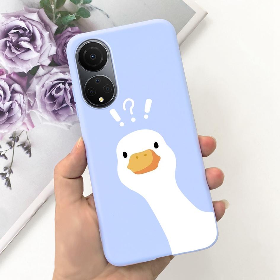 For Honor X7 X7a Case Lovely Duck Astronaut Soft Silicone Matte Phone Cover For Honor X7b CLK-LX1 Funda X 7b X 7a HonorX7 Bumper