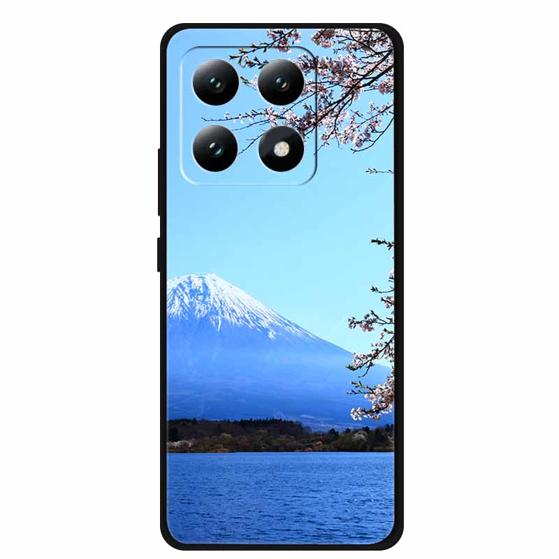 For Xiaomi 15T 5G Black Protection Scenery Printed Soft Silicone Bumper for Xiaomi 15T Pro 5G Cloud Planet Painted Bumper Coque