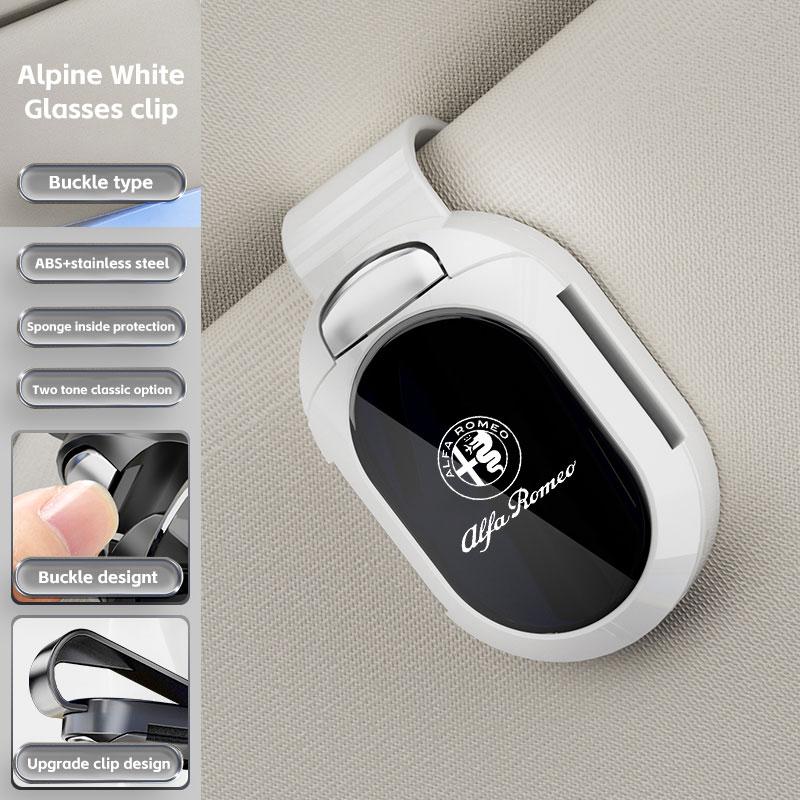 AAACN1 Car Sunglasses Clip Sun Visor Glasses Holder Card Ticket Storage For Alfa Romeo giulietta 159 mito giulia stelvio 147 Accessorie