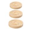 3pcs Bead Bracelet Display Tray Elegant Decorative Round Solid Wood Jewelry Tray for Bangle