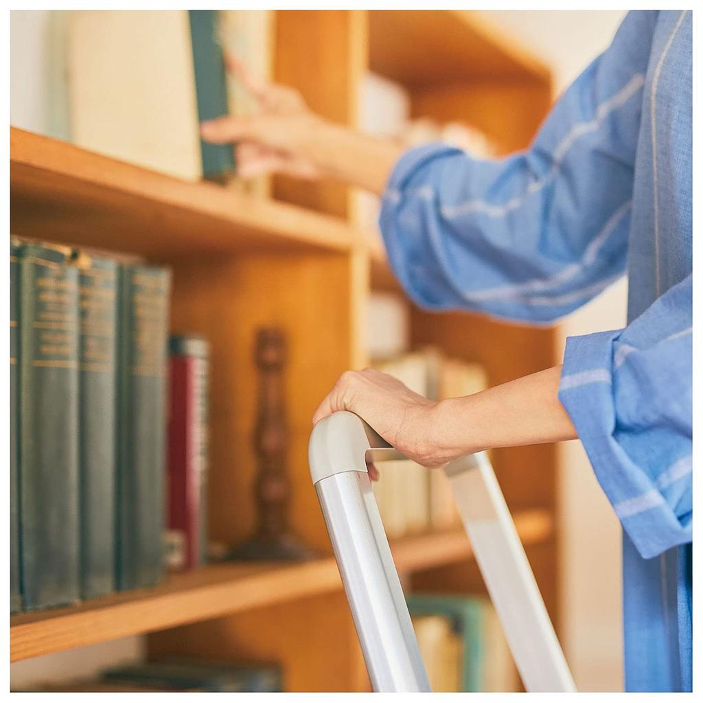 Hasegawa Industrial (Hasegawa) SREW-8a (79cm) Wide Top Step Stool with Upper Frame, 3 Steps (2020 Model) (17725)