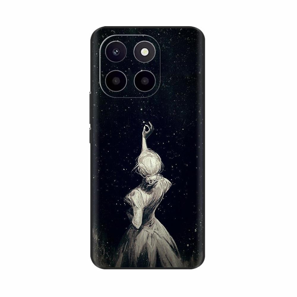 Чехол для Honor X6c Милый ТПУ Силиконовый Чехол для Телефона Для Honor X6c Задняя Крышка HonorX6c X 6C С Принтом Цветов Мягкий Силикон Coque Fundas