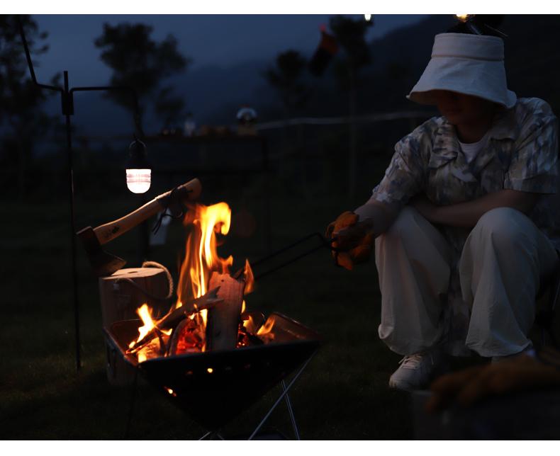 Extended Anti-Scalding Fire Tongs for Camping and Barbecue