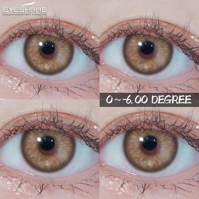 1 пара линз для близорукости, цветные контактные линзы, натуральные серые линзы с годовым заказом, линзы для коричневых глаз с рецептом