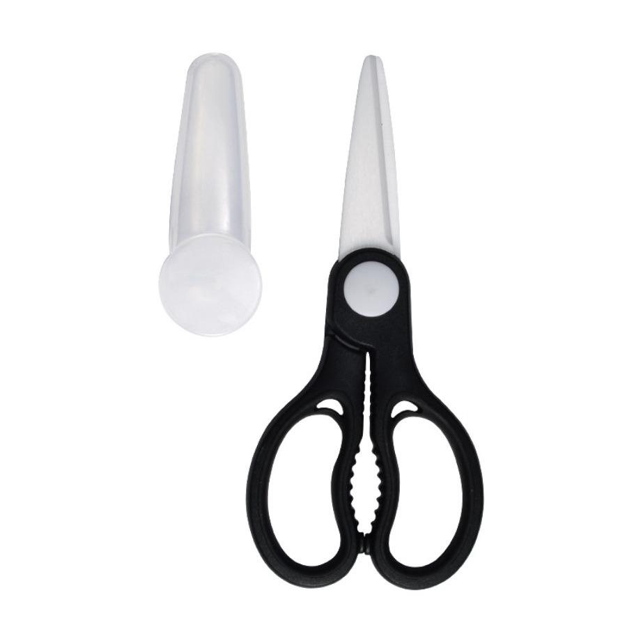 Ceramic scissors complementary food scissors noodles meat vegetables fruits scissors with cutting sleeves5