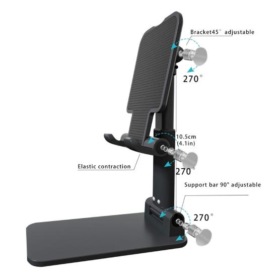 Подставка для телефона Подставка для мобильного телефона Складная подставка для мобильного телефона Настольная подставка для планшета - Регулируемый угол и высота