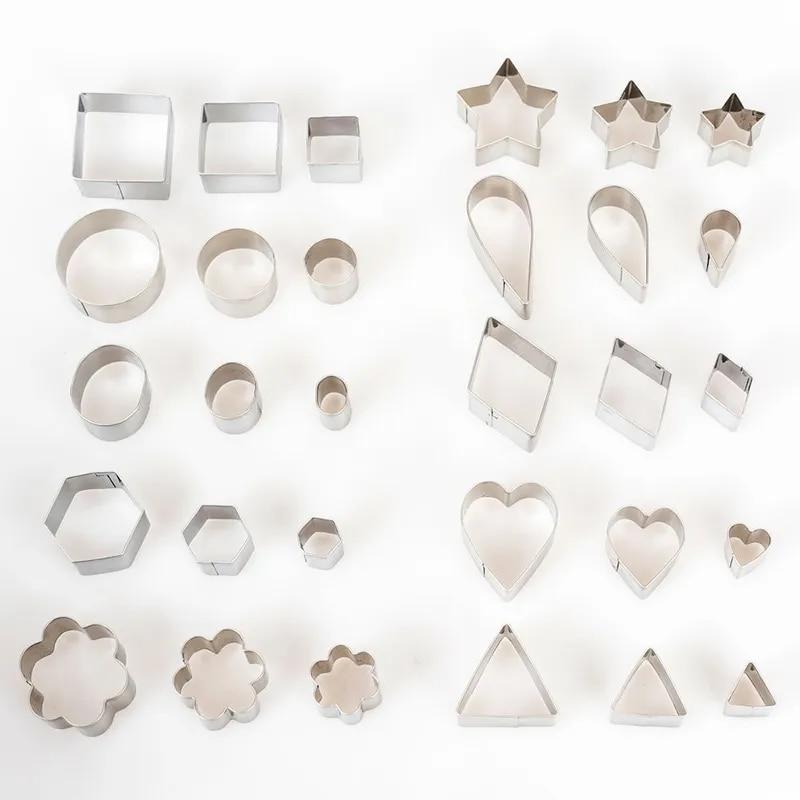 30 шт./кор., пресс для сахарного печенья из нержавеющей стали, штамп для тиснения, формочка для печенья, сделай сам, форма для помадки, торта, кондитерский декор, аксессуары для выпечки