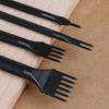 4Pcs/Set 1/2/4/6 Prong Leather Punch Chisel Hole Punches Stitching Craft Tools 3mm/4mm/5mm