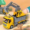 Childrens Construction Vehicle Pull Back Excavator With Light Sound And Detachable Cab For Boys Playtime