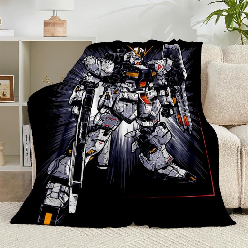 1PC Mecha Armor Robotic Design Flannel Blanket Gift, Suitable for Both Men And Women, Soft Ideal for Beds And Sofa, Birthday Or Christmas Gift
