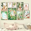Fashion Moroccan Women Tropical Jungle Landscape Posters and Prints Boho Canvas Painting Nordic Wall Art Picture Home Room Decor