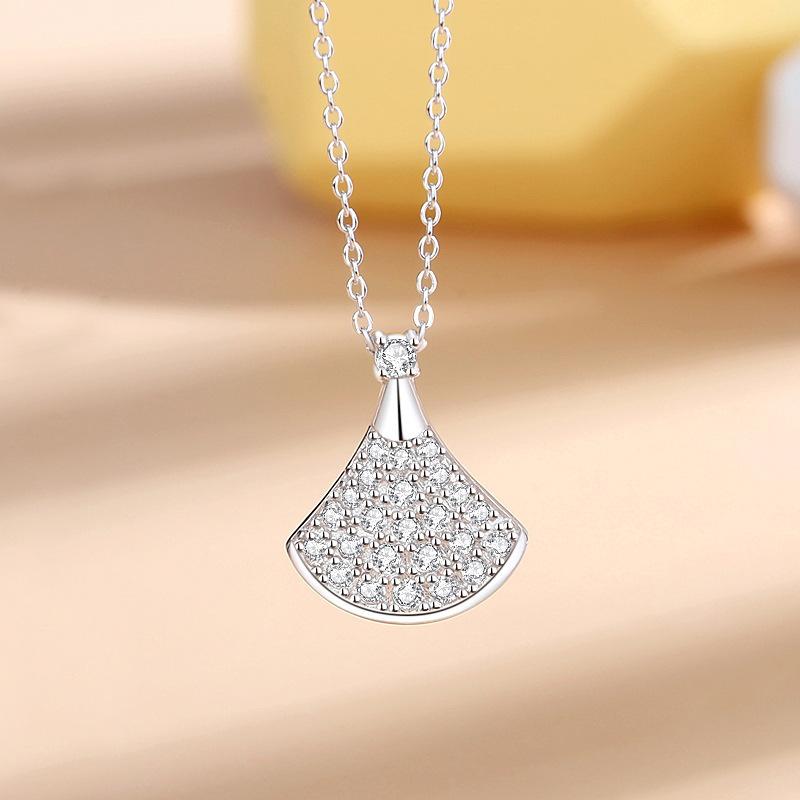 Веерообразная маленькая юбка ожерелье S925 стерлингового серебра ключичная цепочка легкая роскошная темпераментная подвеска высокого качества