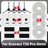 Совместимость с Ecovacs T30 Pro Omni Robot Сменная боковая щетка HEPA-фильтр Насадка для швабры Пылесборник Запасные части Аксессуары