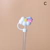 10Mm Strawberry Unicorn Rainbow Shape Straw Covers Cap, Cute Silicone Straw Covers