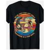 Men'S Casual Graphic T-Shirt - "We're Just Two Lost Souls Swimming In a Fish Bowl" Design, Black with Colorful Fish Print, Short Sleeve, Round Neck,