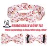 Unique Style Paws Personlized Christmas Dog Collar with Bow Santa Deer Dog Collar Cute Puppy Necklace for Large Medium Small Dog