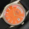 Б/У АВТОМАТИЧЕСКИЕ МУЖСКИЕ ЧАСЫ RICOH R31 JAPAN DAY&DATE ОРАНЖЕВОГО ЦВЕТА С ЦИФЕРБЛАТОМ a433096-2 R114-a433096