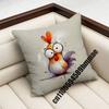 For Lively Cute Cartoon Funny Gym Chick Chicken Throw Pillow Case Sham 45X45Cm 40X40Cm Square Car Pillowcase Pad Cushion Cover