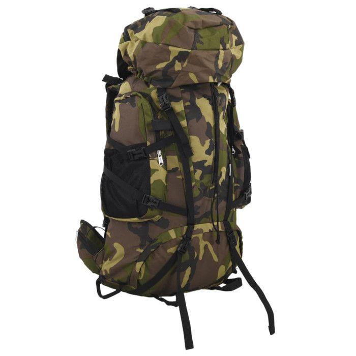 Green Camouflage Hiking Backpack 80 L Oxford Fabric