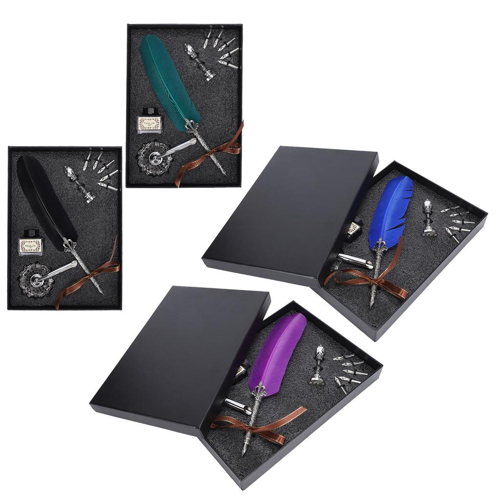 Набор гусиных ручек для письма, штамп для учеников и учителей, старинная каллиграфия, винтажный подарок