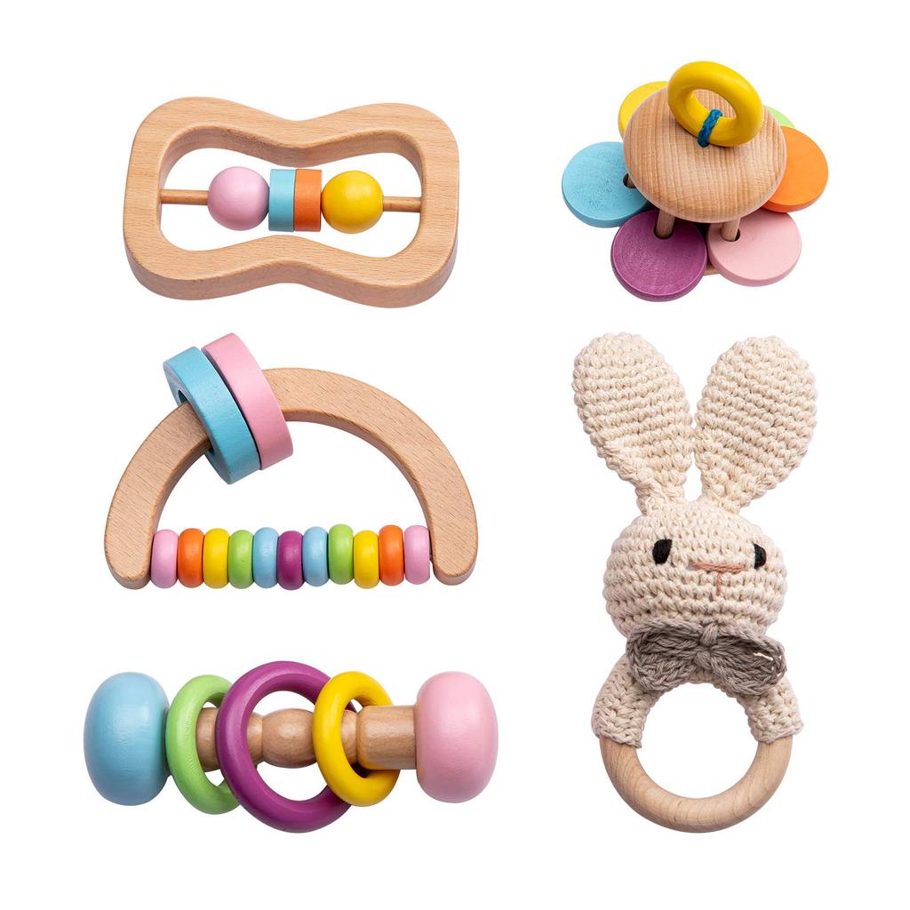 Mamimami Home Rattle Погремушка Деревянная игрушка Погремушка Игрушка Первая игрушка в футляре Натуральная деревянная погремушка для рук Детская игрушка для малышей Подарок на день рождения Подарок для ребенка Развивающая игрушка