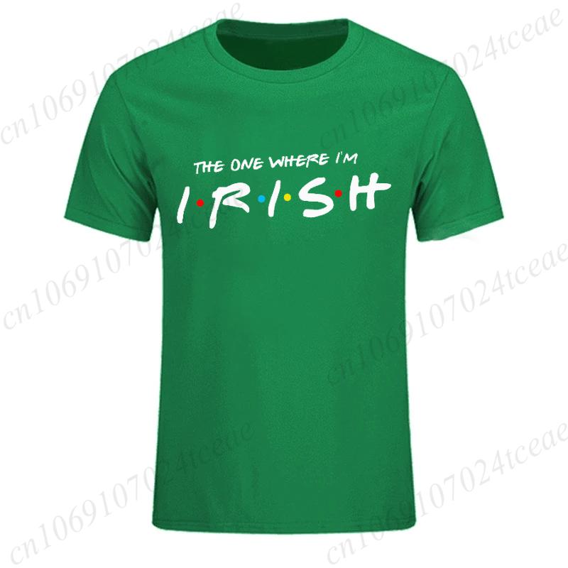 Irish T-Shirts for Men St Patrick's Day Print T-Shirt Mens Sports T-Shirt Street Fashion Short Sleeve Tee Shirt Men Clothing
