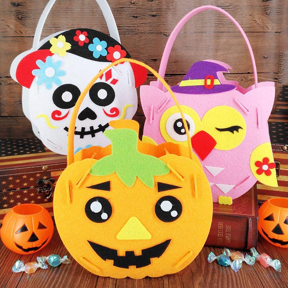 Or Treat Ornament Tote Bag For Kids Halloween Bag Storage Bucket Halloween Candy Bag Gift Basket