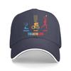 Triathlon Multicolor Hat Peaked Unisex's Cap Triathlon Colorful Personalized Visor Protection Hats