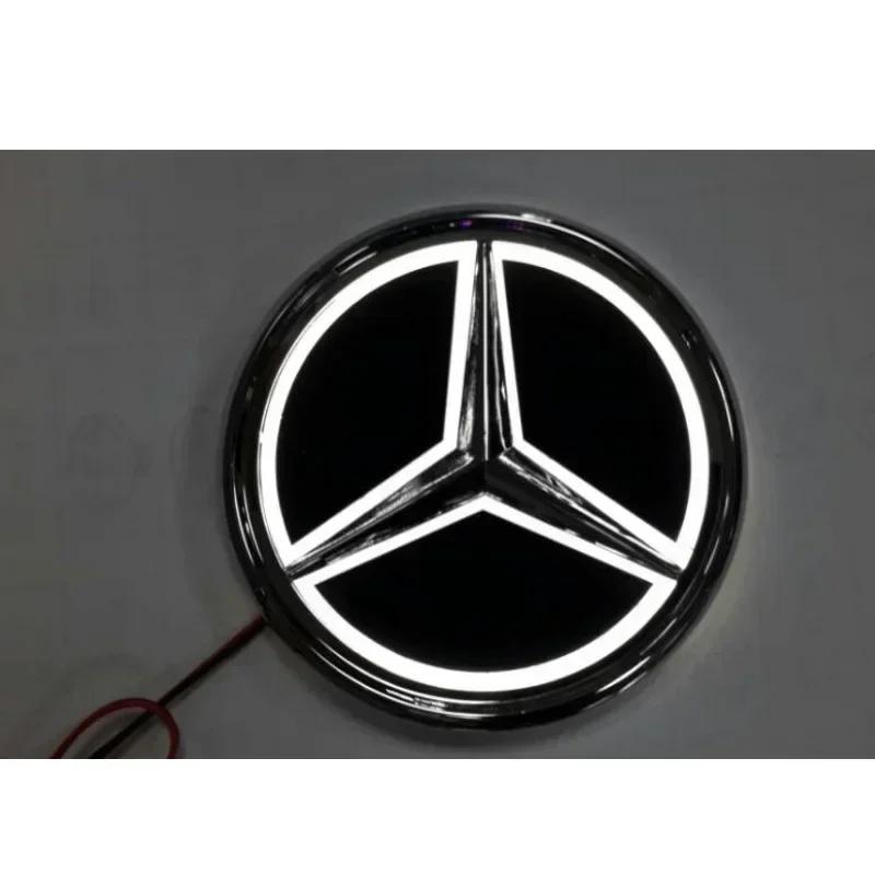 YEW1 9.5см ABS Светодиодная подсветка Автомобильная для Значка Mercedes Benz Задний Эмблема Багажника Аксессуары S350 S300L S A B C E Класс GLA GLK