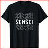 Мужская футболка Sensei для боевых искусств, карате, дзюдо, тренировочная, для тренера, додзё, спортзала, черная, унисекс
