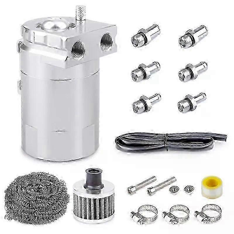 300ml Baffled Aluminum Oil Catch Can Reservoir for Tank / Oil for Tank with Filt,zxl