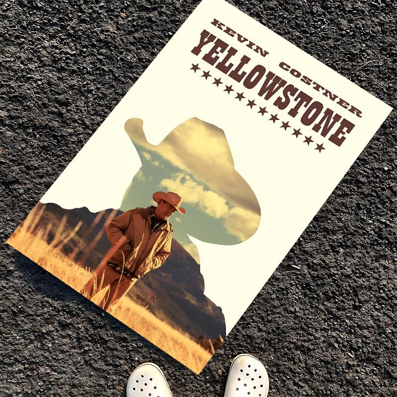 Yellowstone Printed Carpet, Rug for Office Chair Living Room Bedroom Kitchen Room Decor Gifts.