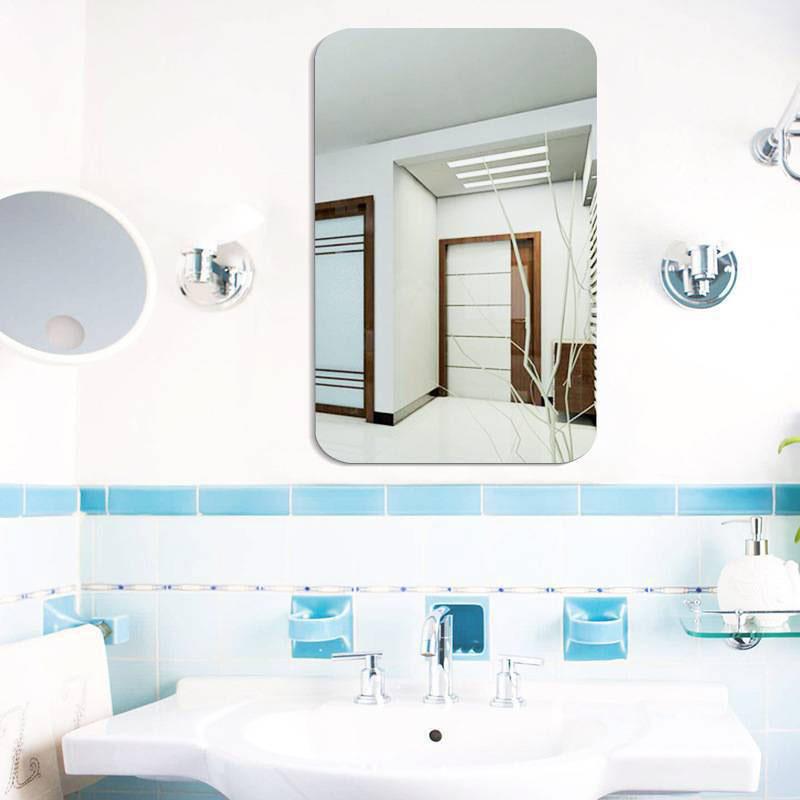 Bathroom Mirror Acrylic Self-adhesive Mirror Paper Home Decoration High Definition Soft Glass Wall Sticker