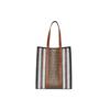 Тканевая кожаная сумка-тоут TB Monogram Stripe для повседневного использования