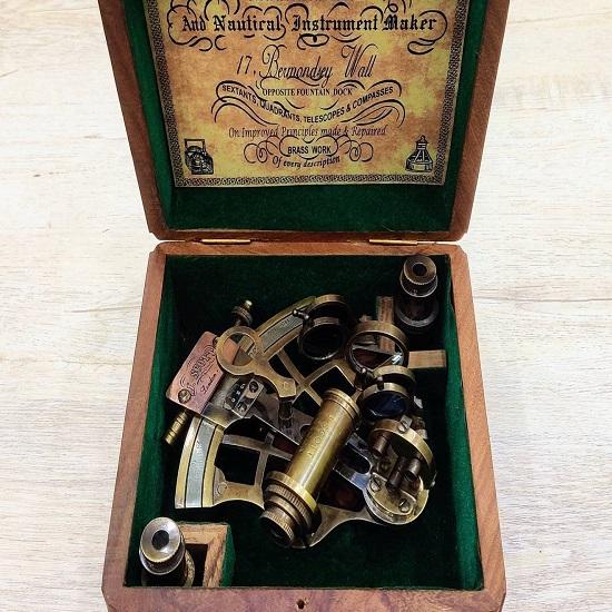 Nautical Sextant Christmas Gift , Brass Sextant, Working Compass, Gift for Father, Anniversary Gift, Navy Veteran Gift