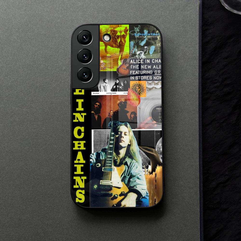 Группа Alice In Chains Музыкальный Чехол для Телефона Стекло Для Samsung Galaxy S21 S26 S25 S22 S20 S24 S23 Ultra Fe Plus A16 A34 A54 A24 A53 Coq