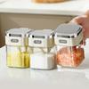 Sealed Spice Jars Kitchen Glass Salt Sugar Containers 380ml Airtight Storage